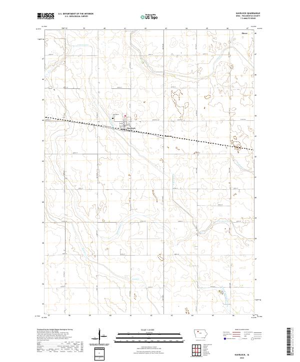 US Topo 7.5-minute map for Havelock IA