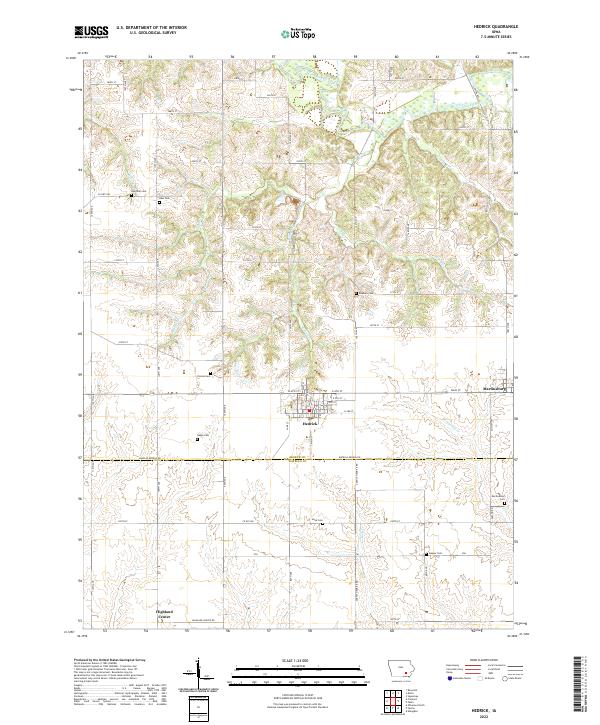 US Topo 7.5-minute map for Hedrick IA