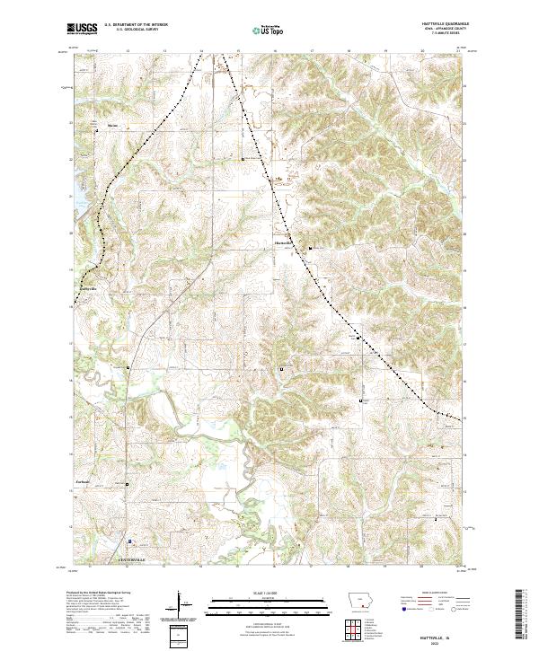 US Topo 7.5-minute map for Hiattsville IA