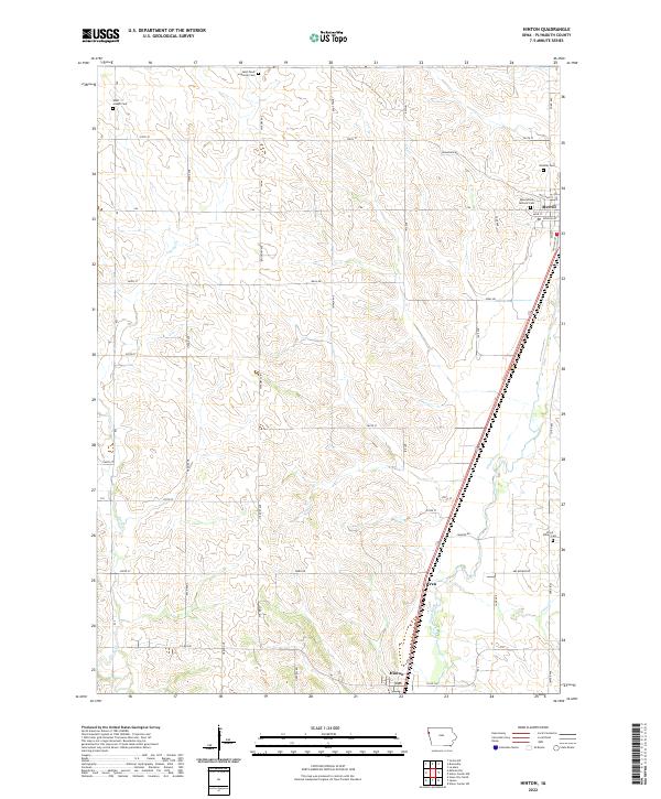 US Topo 7.5-minute map for Hinton IA