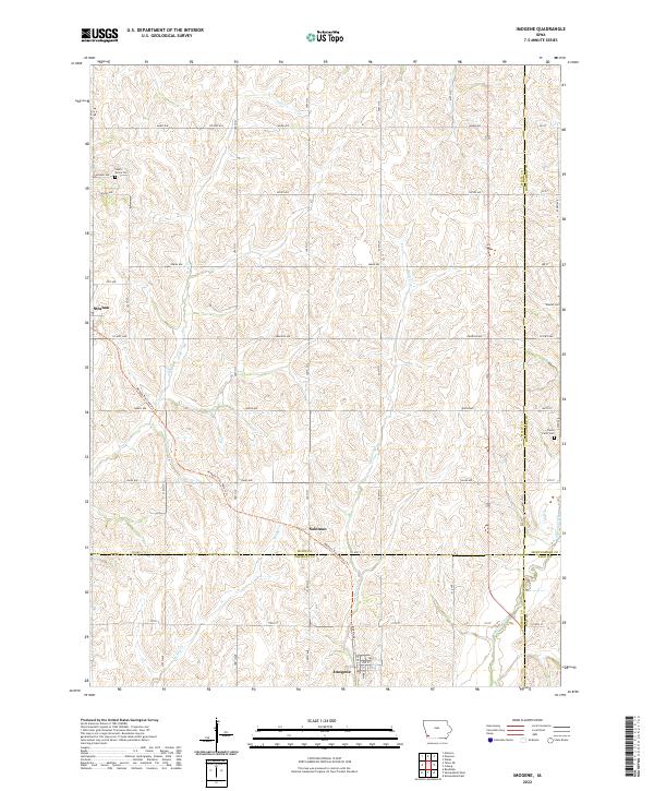 US Topo 7.5-minute map for Imogene IA