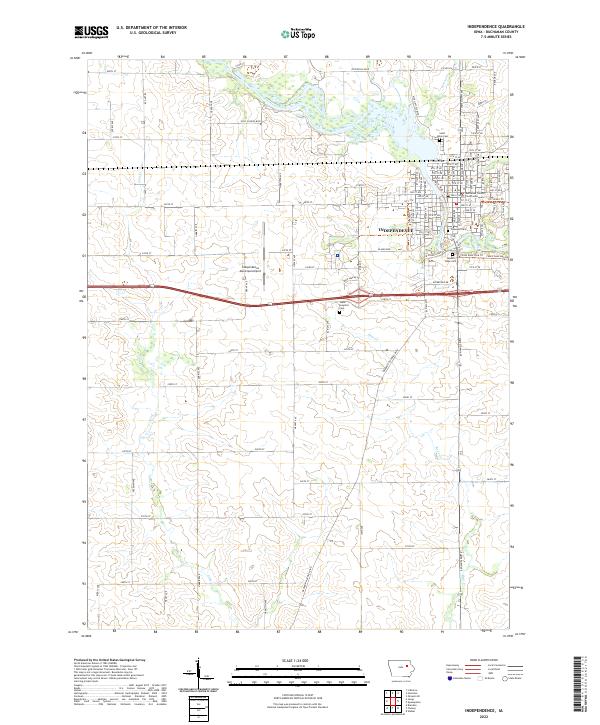 US Topo 7.5-minute map for Independence IA