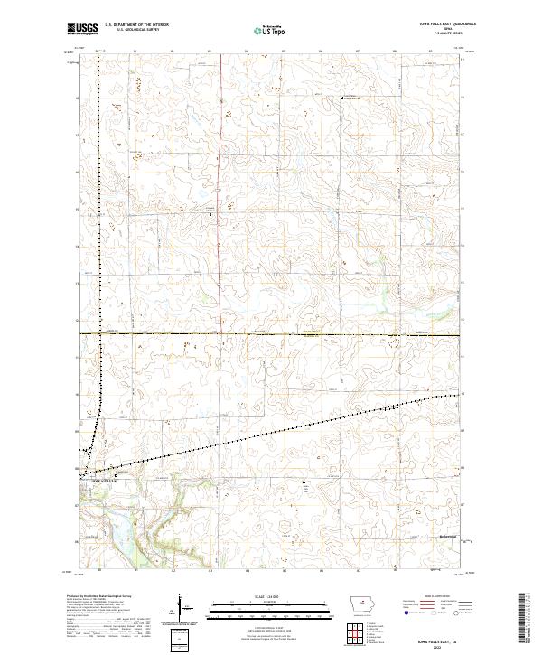 US Topo 7.5-minute map for Iowa Falls East IA