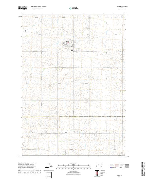 US Topo 7.5-minute map for Ireton IA