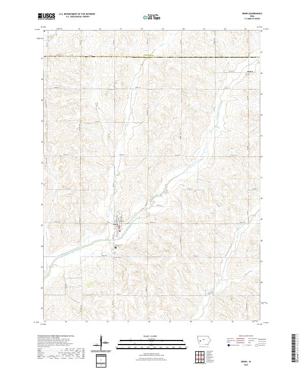 US Topo 7.5-minute map for Irwin IA