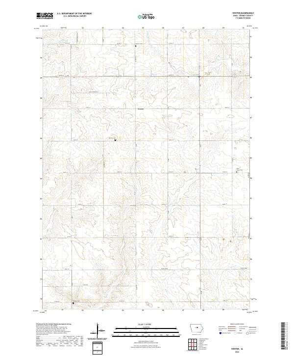 US Topo 7.5-minute map for Ivester IA