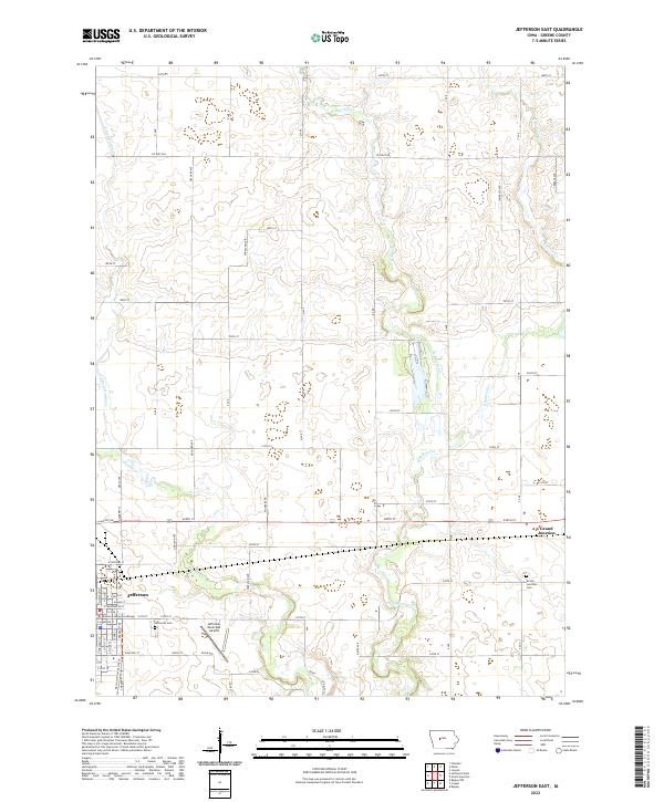 US Topo 7.5-minute map for Jefferson East IA