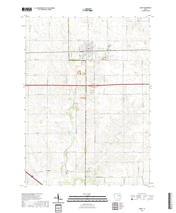 US Topo 7.5-minute map for Jesup IA