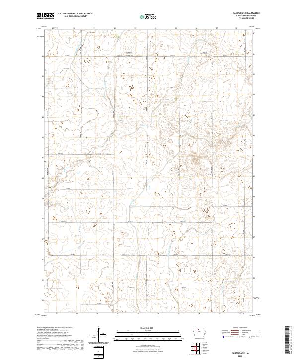 US Topo 7.5-minute map for Kanawha SE IA