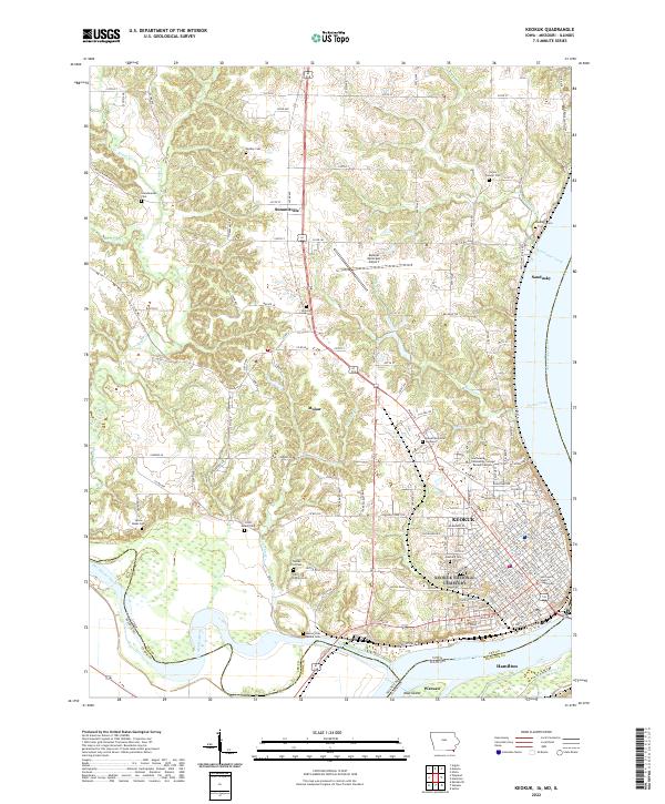 US Topo 7.5-minute map for Keokuk IAMOIL