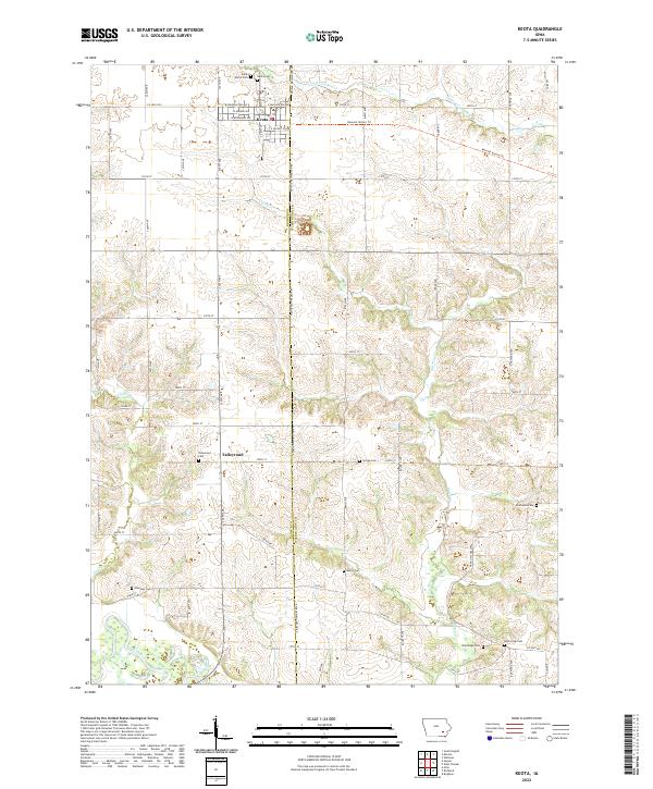 US Topo 7.5-minute map for Keota IA