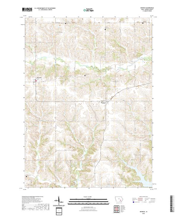 US Topo 7.5-minute map for Keswick IA