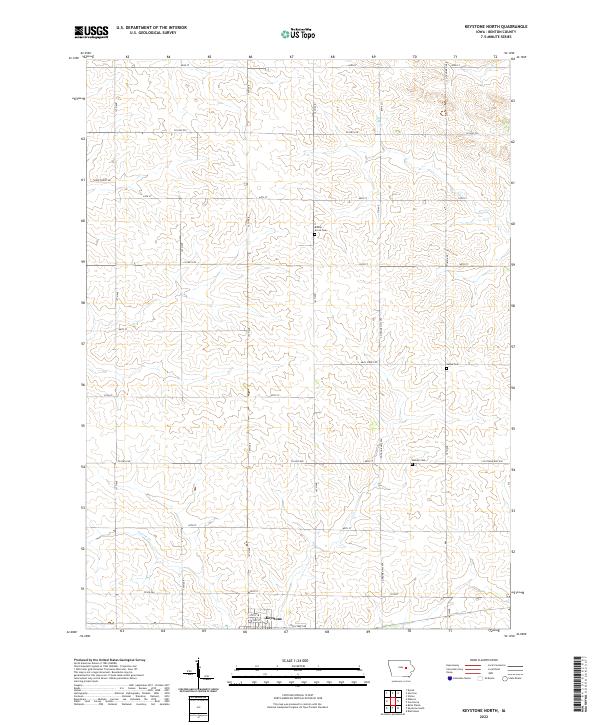 US Topo 7.5-minute map for Keystone North IA