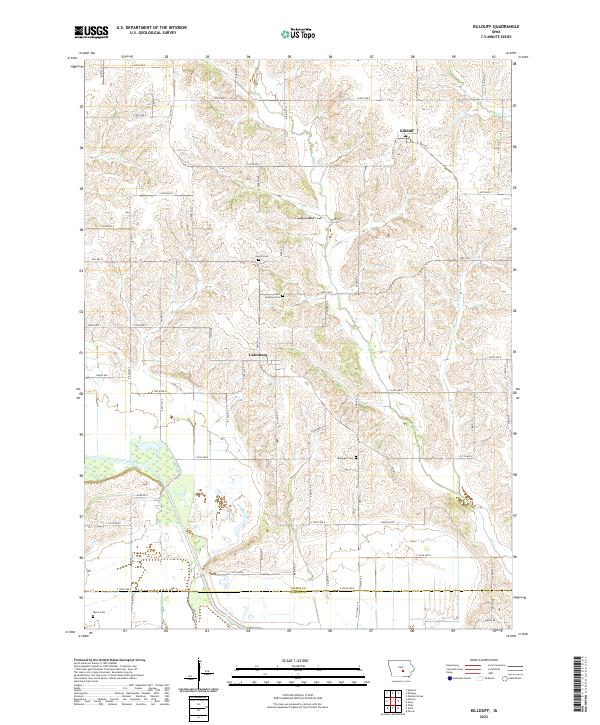 US Topo 7.5-minute map for Killduff IA