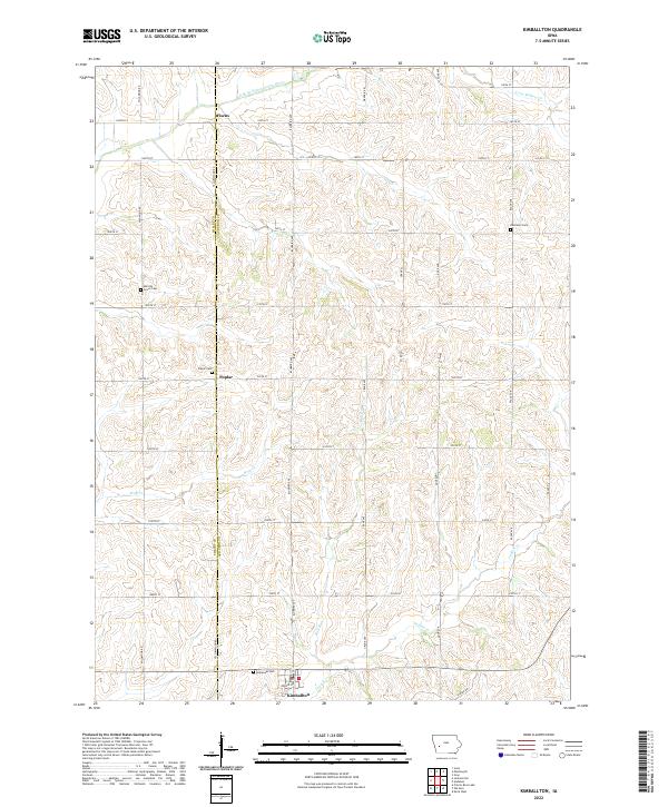 US Topo 7.5-minute map for Kimballton IA