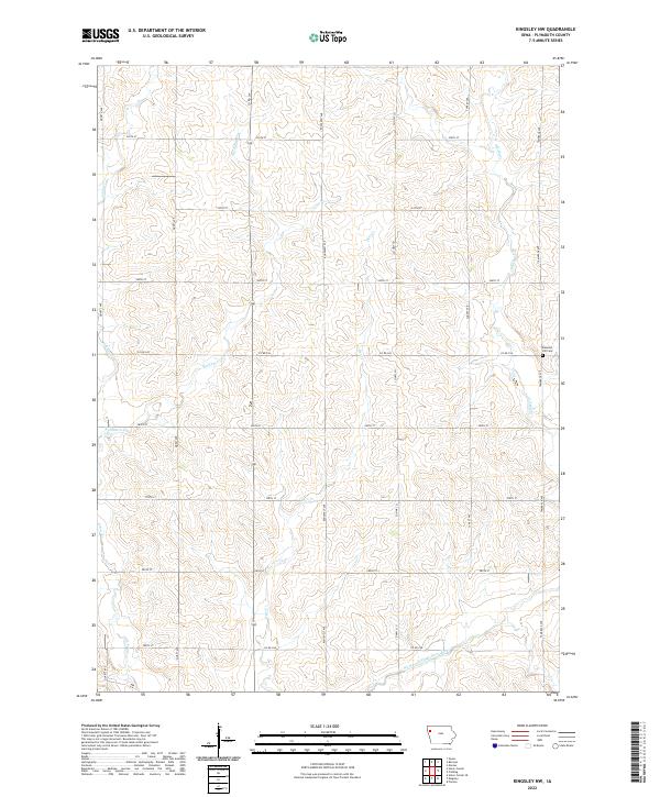 US Topo 7.5-minute map for Kingsley NW IA