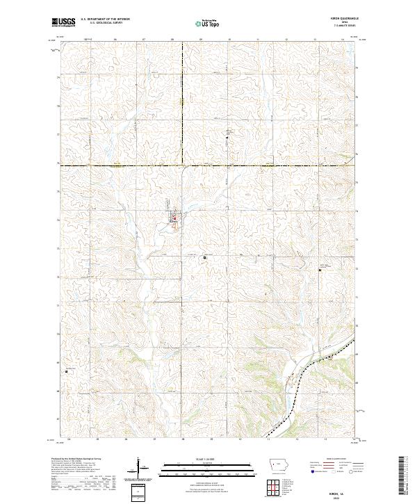 US Topo 7.5-minute map for Kiron IA