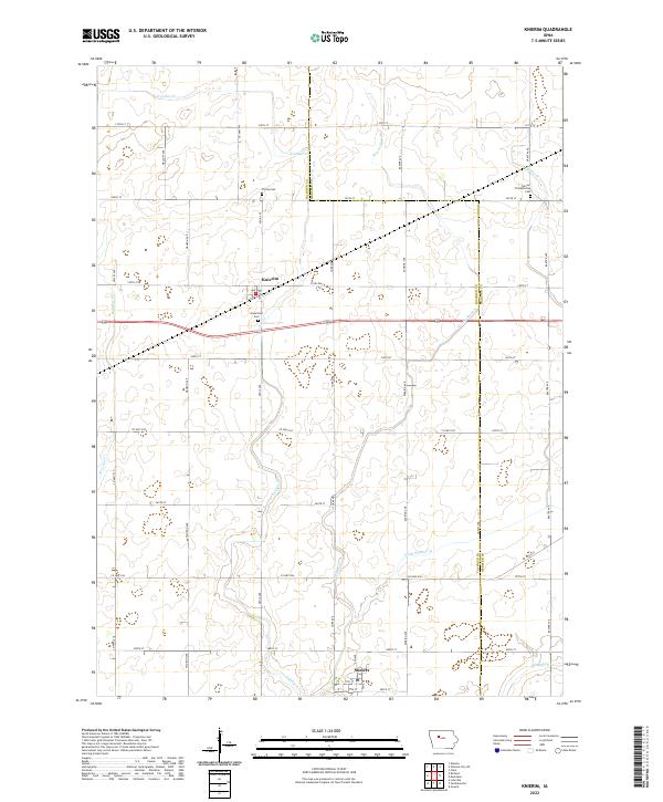 US Topo 7.5-minute map for Knierim IA