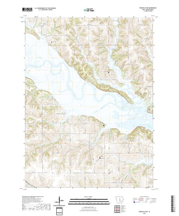 US Topo 7.5-minute map for Knoxville NW IA