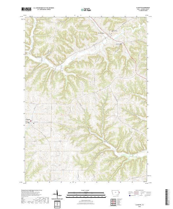 US Topo 7.5-minute map for La Motte IA