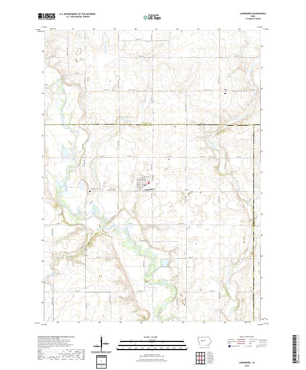 US Topo 7.5-minute map for Lanesboro IA