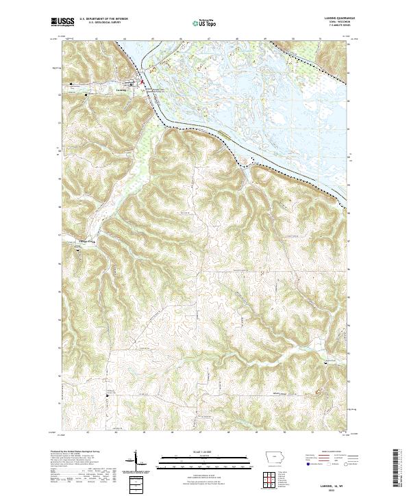 US Topo 7.5-minute map for Lansing IAWI