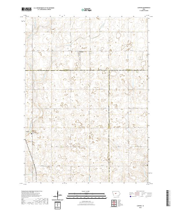 US Topo 7.5-minute map for Lanyon IA