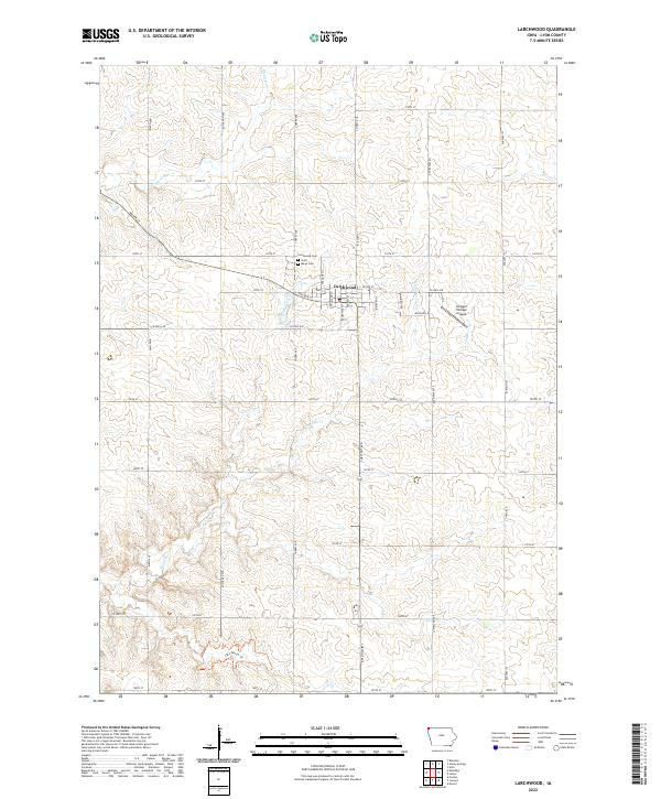 US Topo 7.5-minute map for Larchwood IA