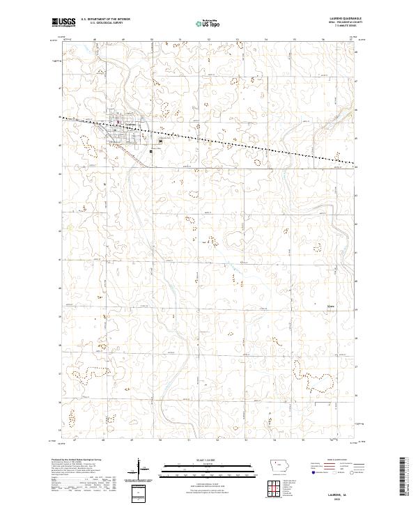 US Topo 7.5-minute map for Laurens IA