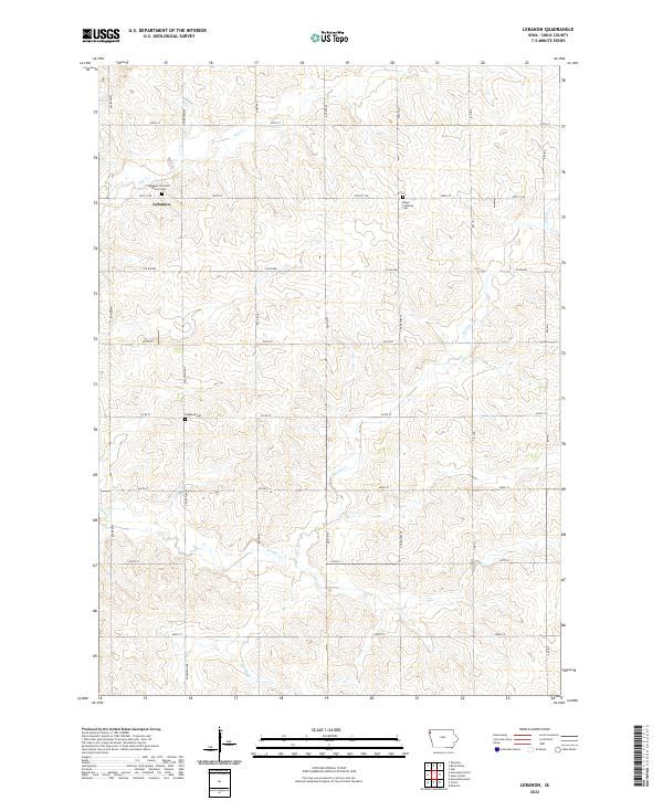 US Topo 7.5-minute map for Lebanon IA