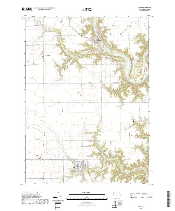 US Topo 7.5-minute map for Lehigh IA