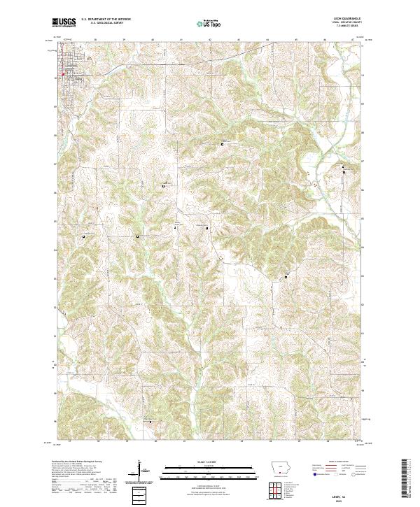 US Topo 7.5-minute map for Leon IA