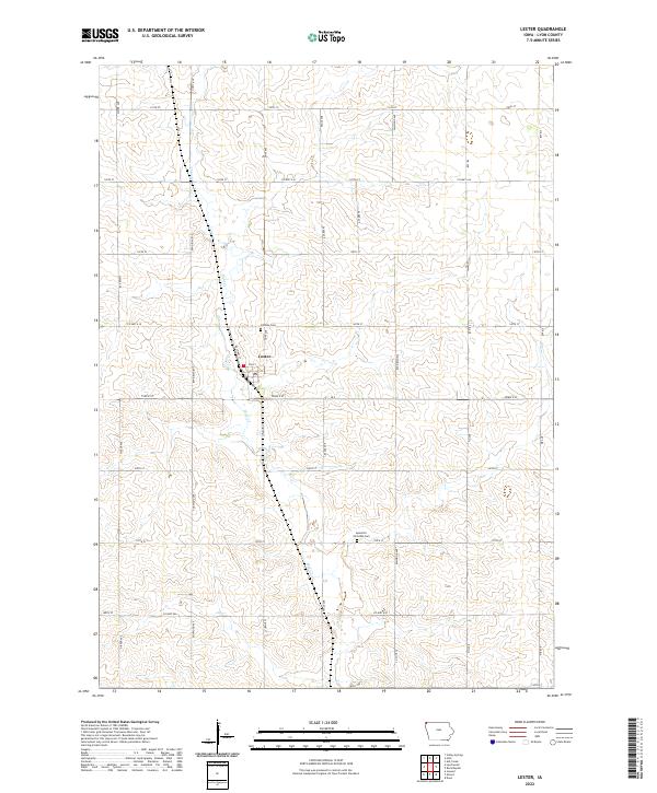 US Topo 7.5-minute map for Lester IA