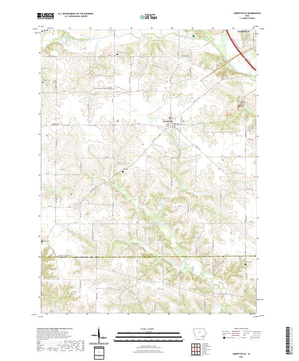 US Topo 7.5-minute map for Libertyville IA