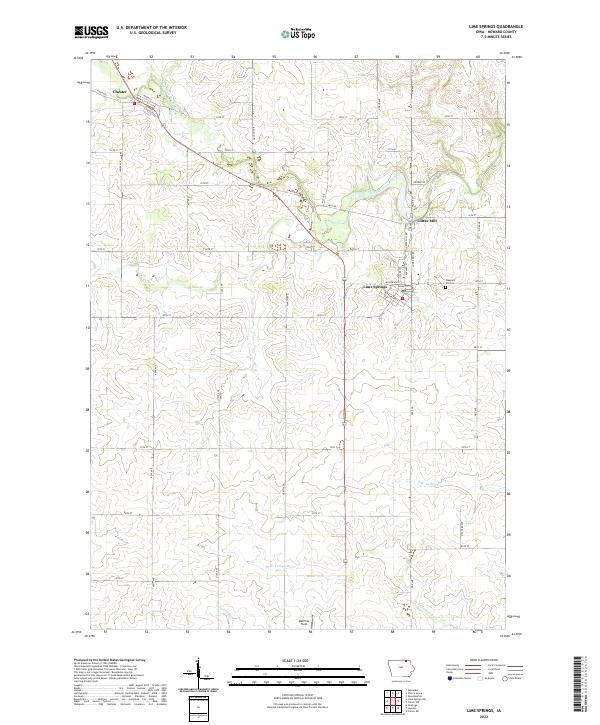 US Topo 7.5-minute map for Lime Springs IA