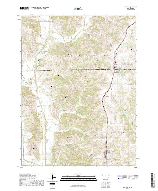 US Topo 7.5-minute map for Lineville IAMO