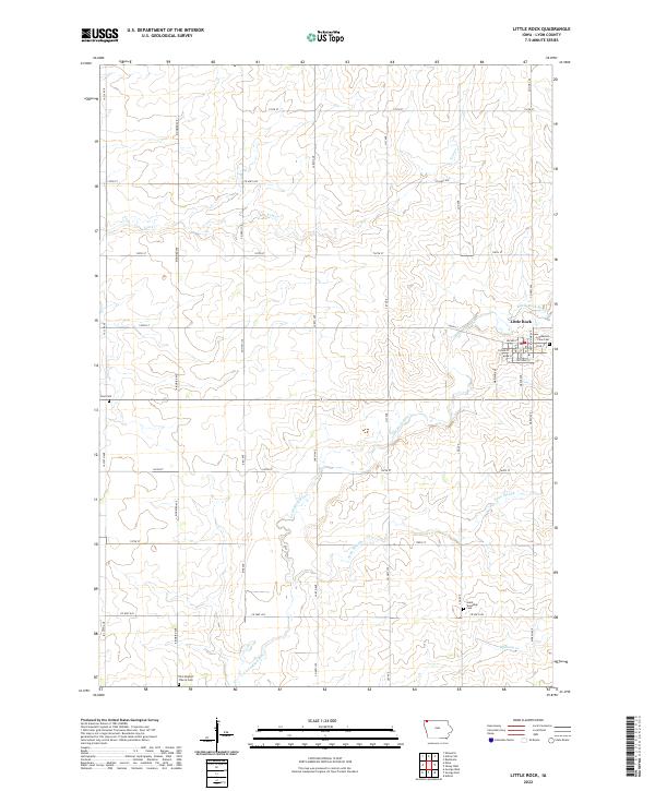 US Topo 7.5-minute map for Little Rock IA