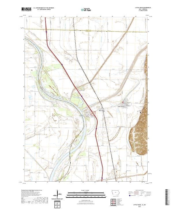 US Topo 7.5-minute map for Little Sioux IANE