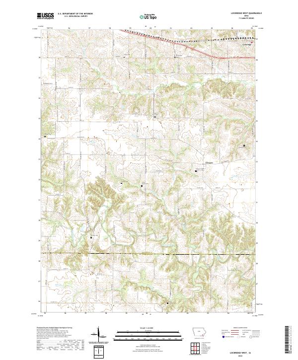 US Topo 7.5-minute map for Lockridge West IA