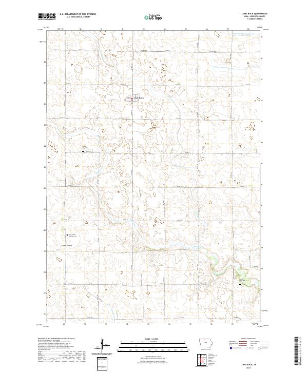 US Topo 7.5-minute map for Lone Rock IA