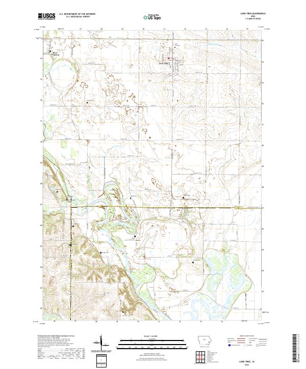 US Topo 7.5-minute map for Lone Tree IA