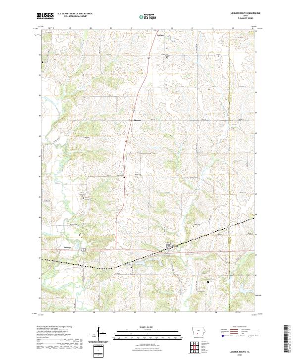 US Topo 7.5-minute map for Lorimor South IA