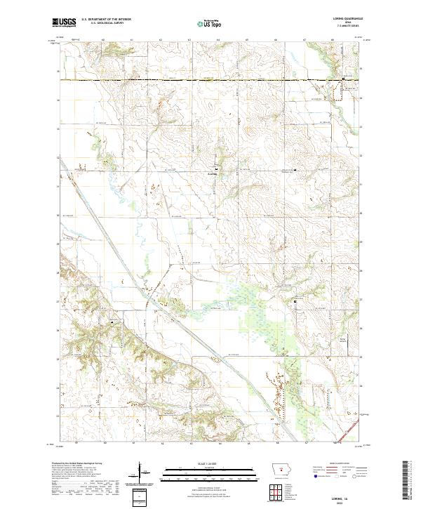 US Topo 7.5-minute map for Loring IA