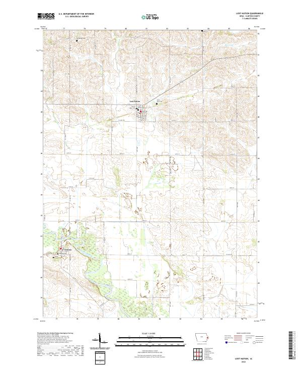 US Topo 7.5-minute map for Lost Nation IA