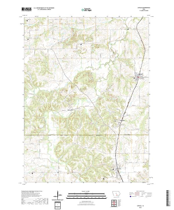 US Topo 7.5-minute map for Lovilia IA