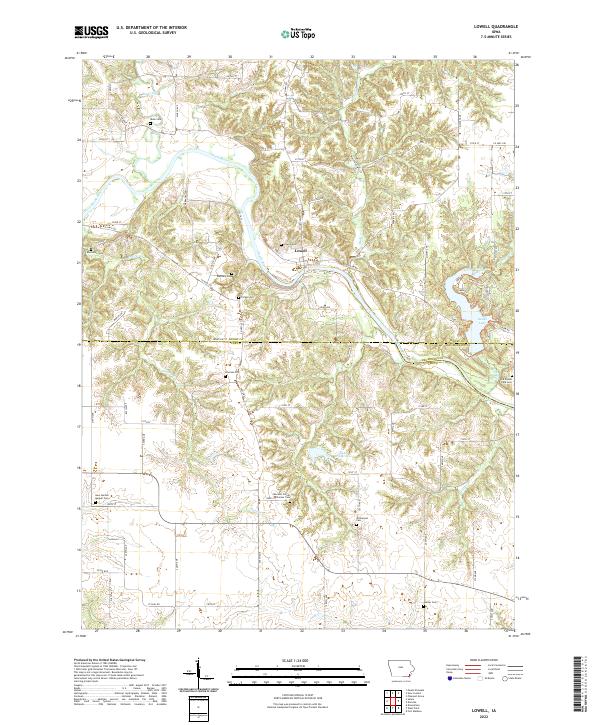 US Topo 7.5-minute map for Lowell IA