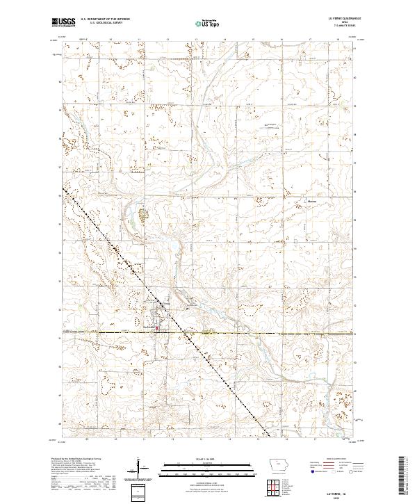 US Topo 7.5-minute map for Lu Verne IA