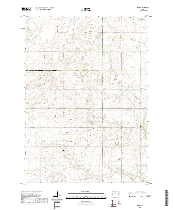 US Topo 7.5-minute map for Mackey IA