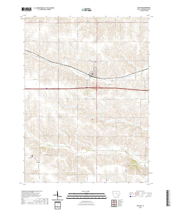 US Topo 7.5-minute map for Malcom IA