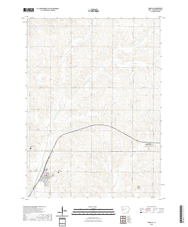 US Topo 7.5-minute map for Manilla IA